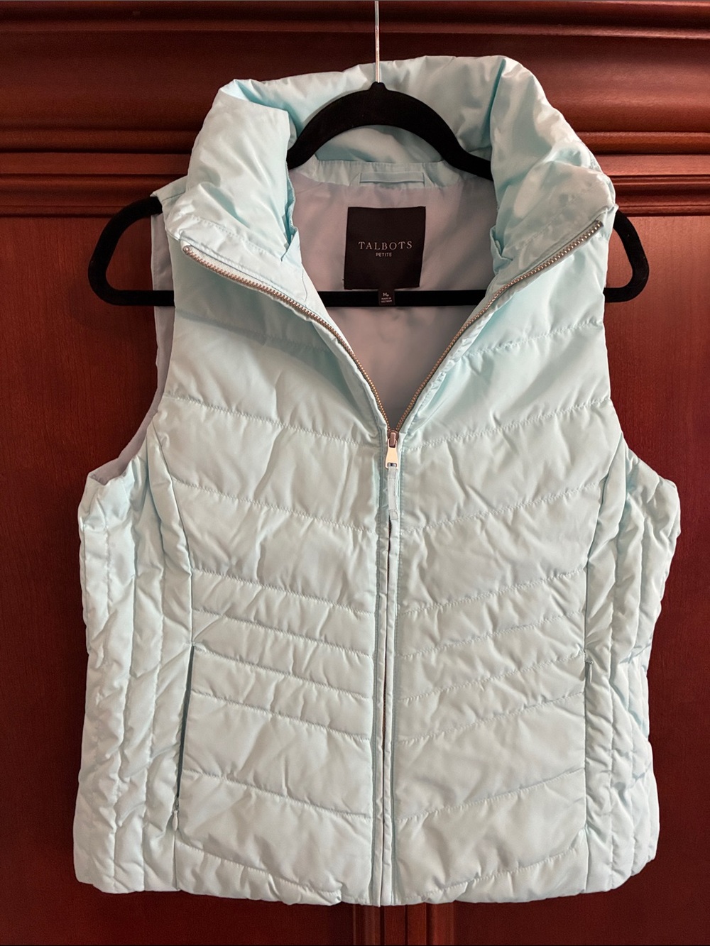 Talbots Light Aqua Quilted Puffer Vest